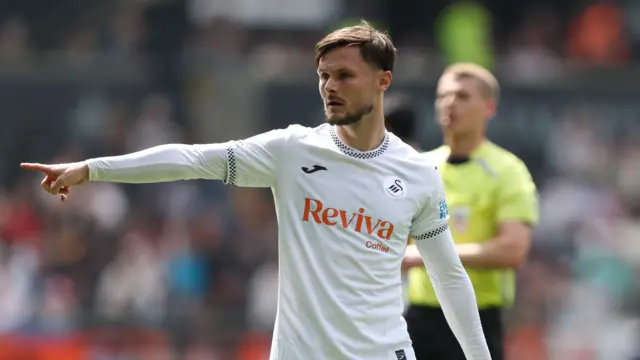 Swansea City striker Liam Cullen