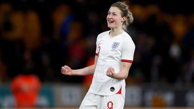 Ellen White celebrates a goal