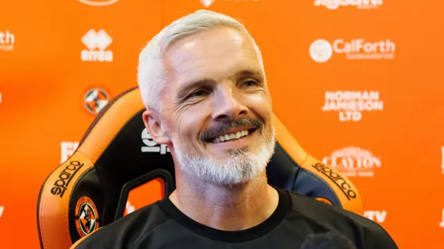Dundee United Manager Jim Goodwin during a Dundee United MD-1 press conference at The Wyre Training Centre at the University of St Andrews