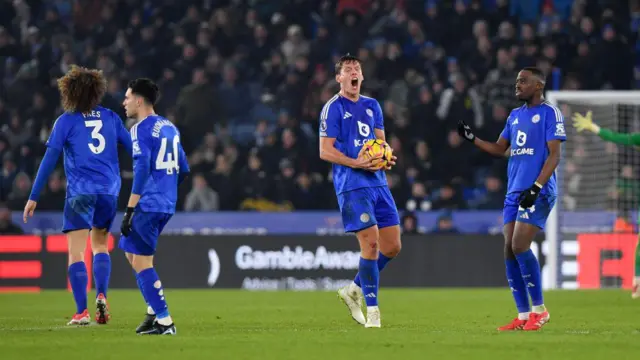 Leicester players disheartened reactions