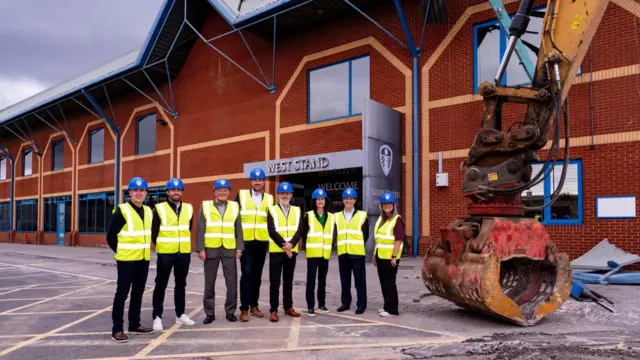 Leeds United's West Stand undergoes redevelopment.