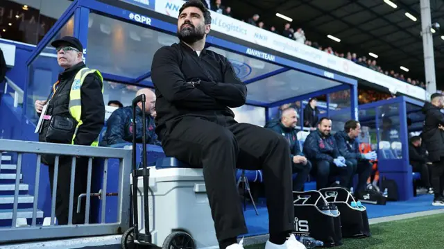 Vitor Matos in the dugout at QPR