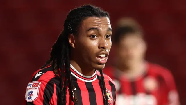 Rico Richards in action for Walsall in the 2025-26 season