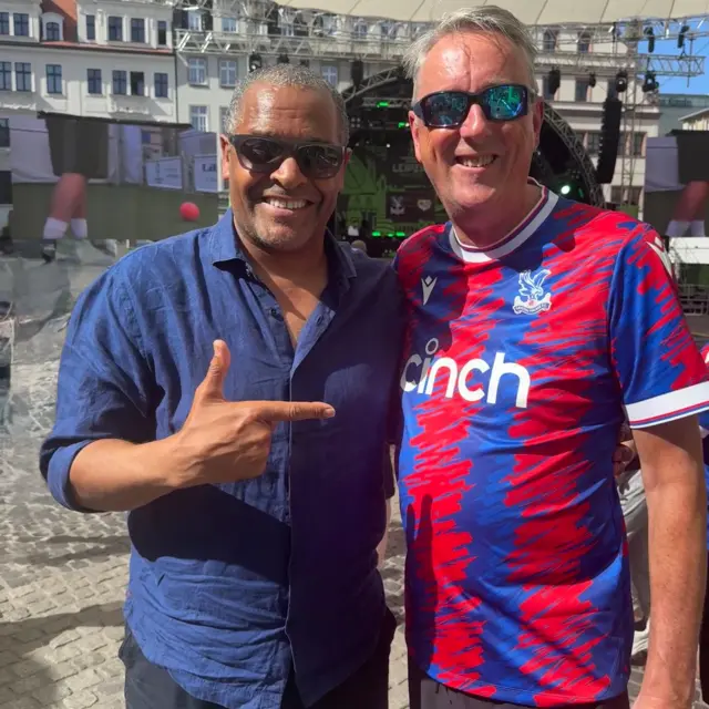 Crystal Palace fan with Mark Bright