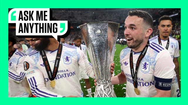 Ask Me Anything banner - John McGinn holding Europa League trophy