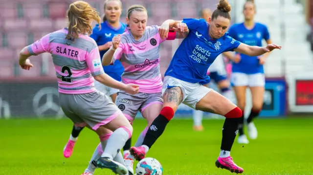 Rangers' Chelsea Cornet and Partick Thistle's Rosie Slater during the Sky Sports Cup Final match between Partick Thistle and Rangers at Tynecastle Park