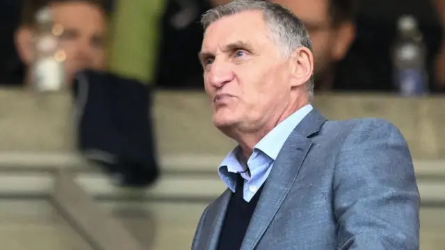 Tony Mowbray at a Championship game in August