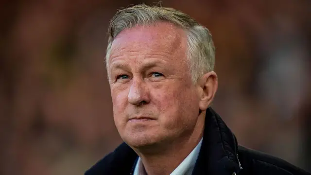 Michael O'Neill on the Blackburn touchline at Sheffield United