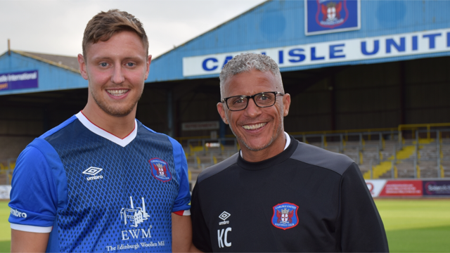 Carlisle United striker Richie Bennett and boss Keith Curle