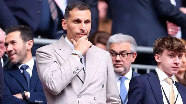 Khaldoon Al Mubarak in the stands at Wembley