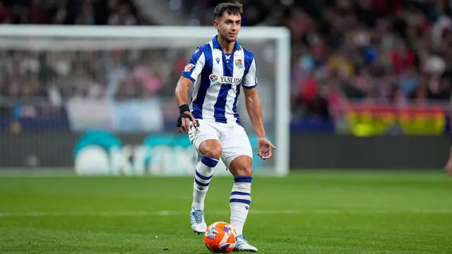 Martin Zubimendi playing for Real Sociedad