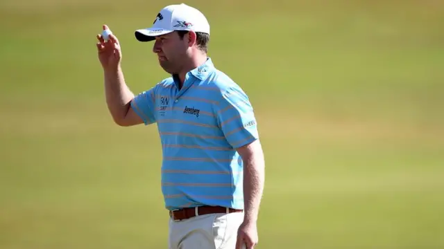 Branden Grace celebrates