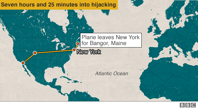 Plane leaves for Bangor - 7 hours and 23 minutes into hijack