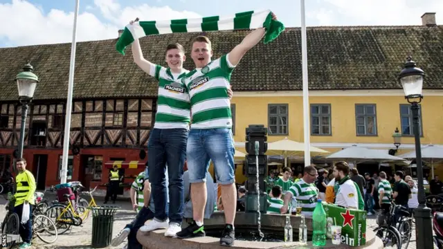 Celtic fans in Malmo