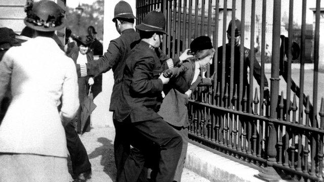 Suffragette protest