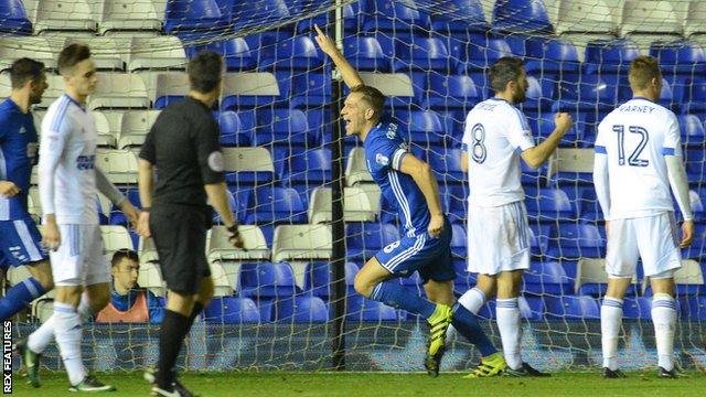 Michael Morrison celebrates his goal against Ipswich