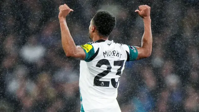 Jacob Murphy celebrates a goal for Newcastle United