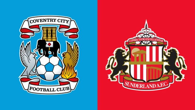 Side-by-side of Coventry City v Sunderland club badges