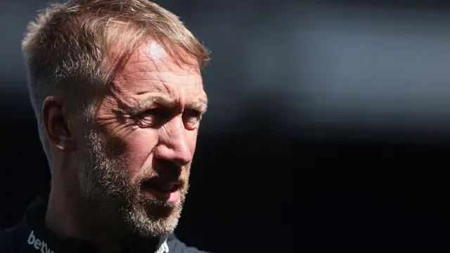 A close-up image of West Ham manager Graham Potter