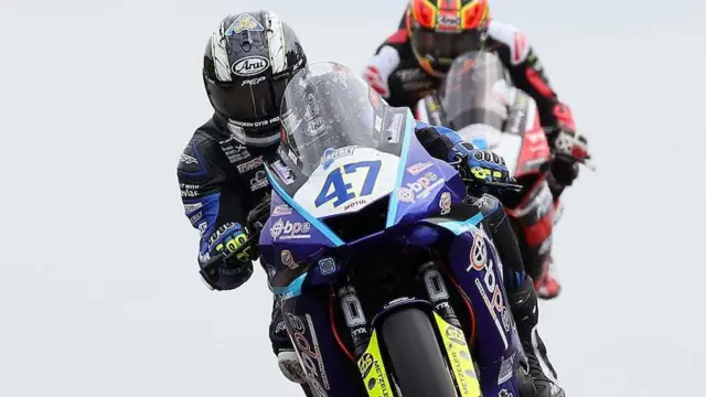 Richard Cooper on board his Supersport Yamaha