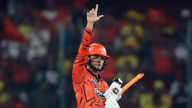 Abhishek Sharma celebrates a fifty for Sunrisers Hyderabad