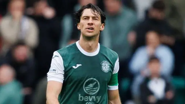 Hibernian midfielder Joe Newell