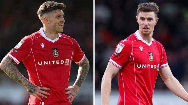 Wrexham duo Josh Windass (left) and Ben Sheaf (right)