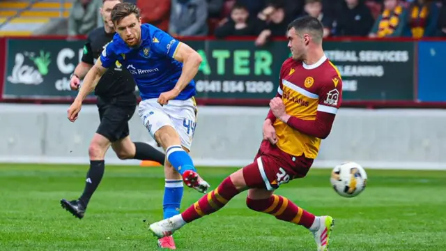 Elliot Watt scores against Motherwell