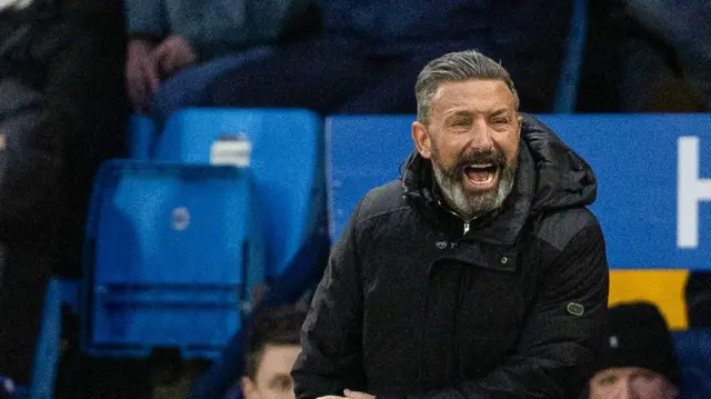 Kilmarnock manager Derek McInnes on the sidelines