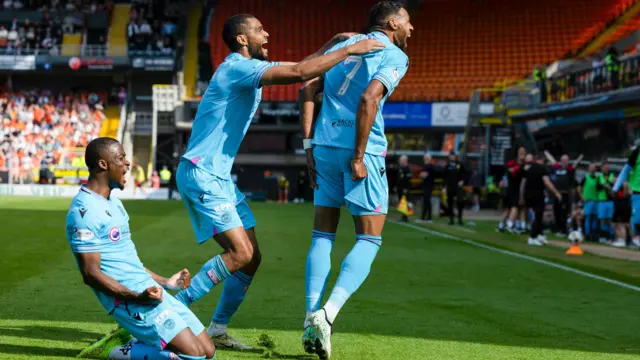St Mirren players celebrate