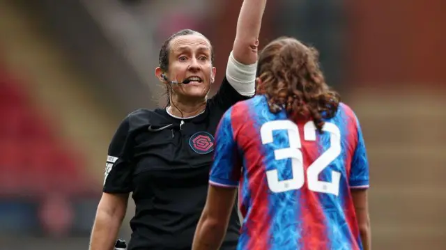 Brooke Aspin is sent off against Tottenham