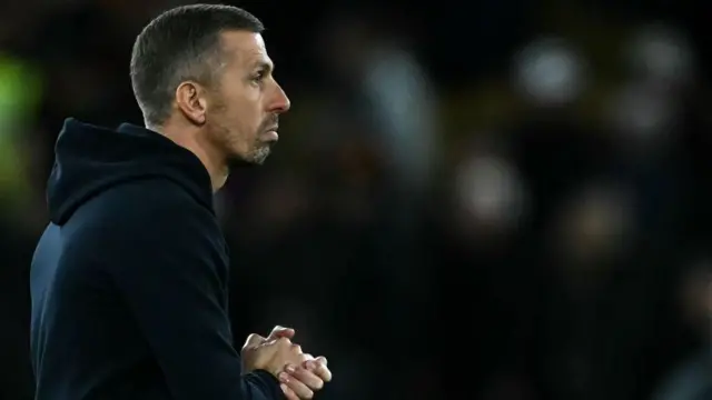 Wolverhampton Wanderers' English head coach Gary O'Neil reacts after the English Premier League football match between Wolverhampton Wanderers and Liverpool at the Molineux stadium