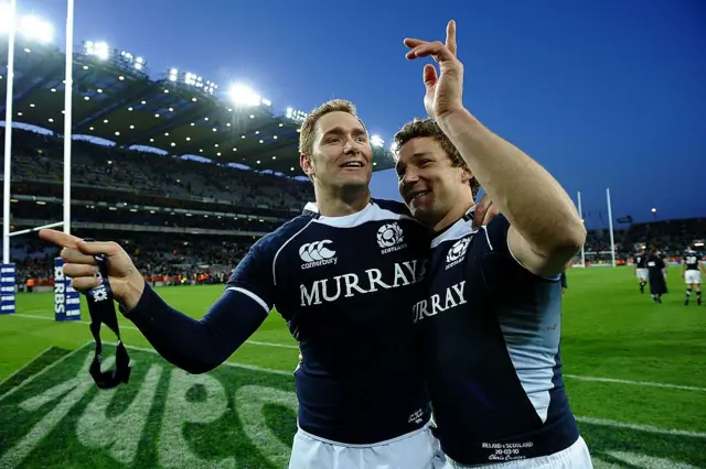 Dan Parks and Chris Cusiter savour Scotland's last away win over Ireland in 2010