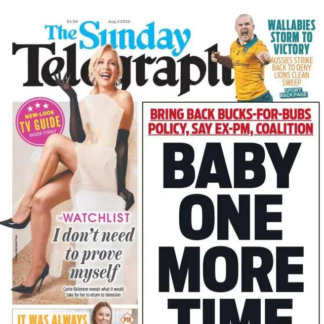 The Sunday Telegraph front page