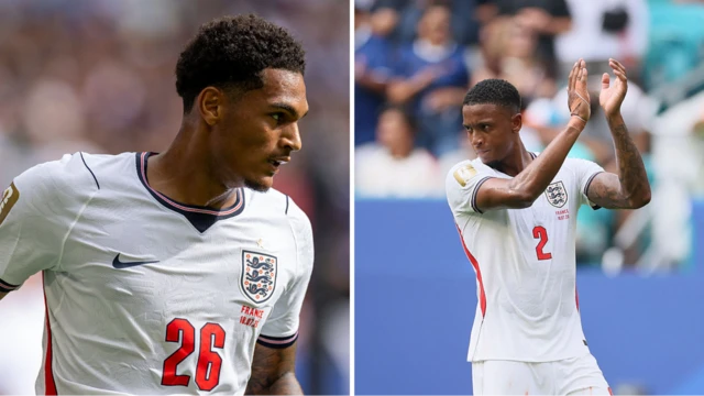 England defenders Jarell Quansah and Ezri Konsa
