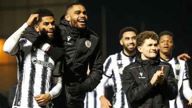 St Mirren celebrate