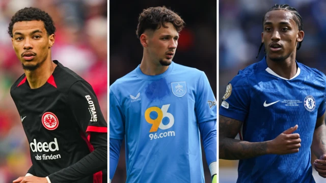 Hugo Ekitike, James Trafford and Joao Pedro split image