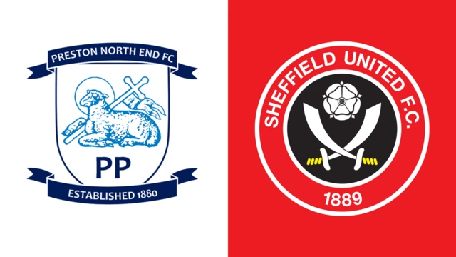 The Preston North End and Sheffield United club badges
