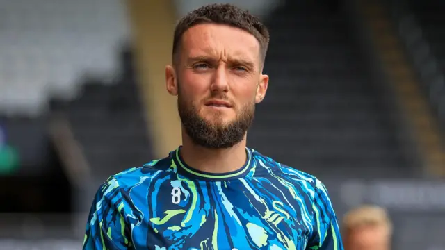 Matt Grimes arriving at the Swansea.com Stadium