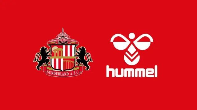 The Sunderland and hummel logos