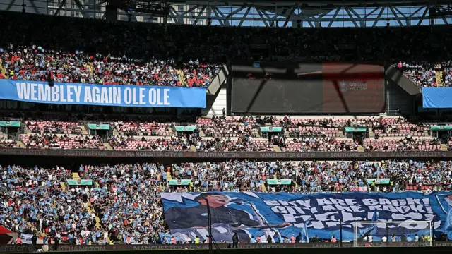 Manchester City fans at the FA Cup semi-final