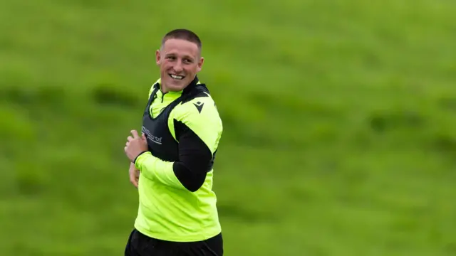 Dan Casey during a Motherwell training session at Dalziel Park, on July 05, 2024, in Motherwell, Scotland.