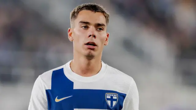 Leo Walta in action for Finland 
