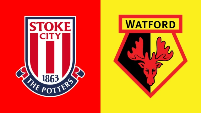 Side-by-side of Stoke City and Watford badges