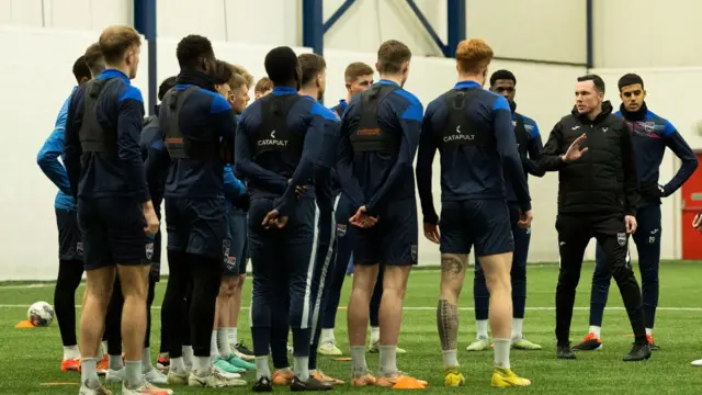 Cowie (right) leads County training