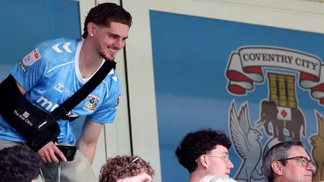 Jack Rudoni watching from the stands as Coventry beat Wrexham