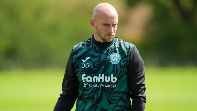 David Gray in Hibs training