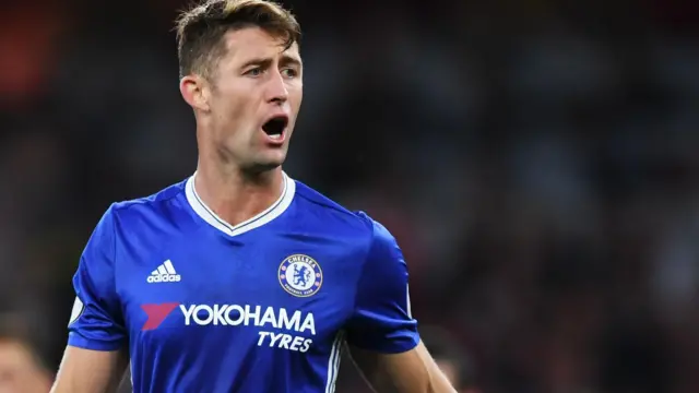 Gary Cahill in action for Chelsea