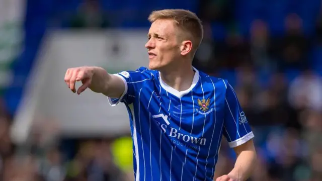 Matt Smith in action for St Johnstone