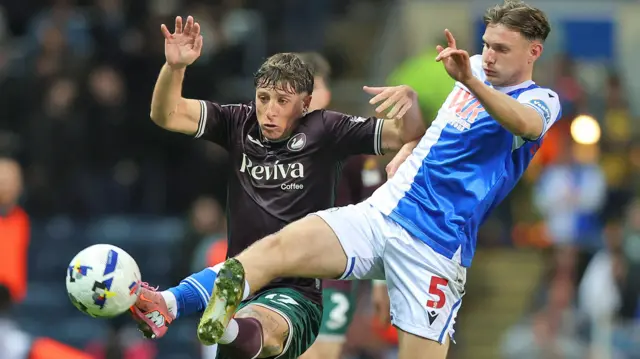 Goncalo Franco battles for possession